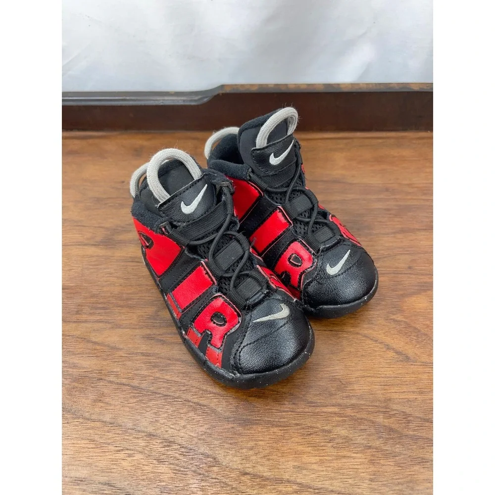 Kids Nike Air More Uptempo Shoes Youth Size 8C Basketball DM0020-001 Sneakers